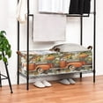 thumbnail image 7 of 2pcs Foldable Iron Frame Storage Basket Open Basket Bins Versatile Organizer for Laundry Bathroom Closet 16.9” x 11.4” x 10” Truck Full Of Pumpkins, 7 of 7