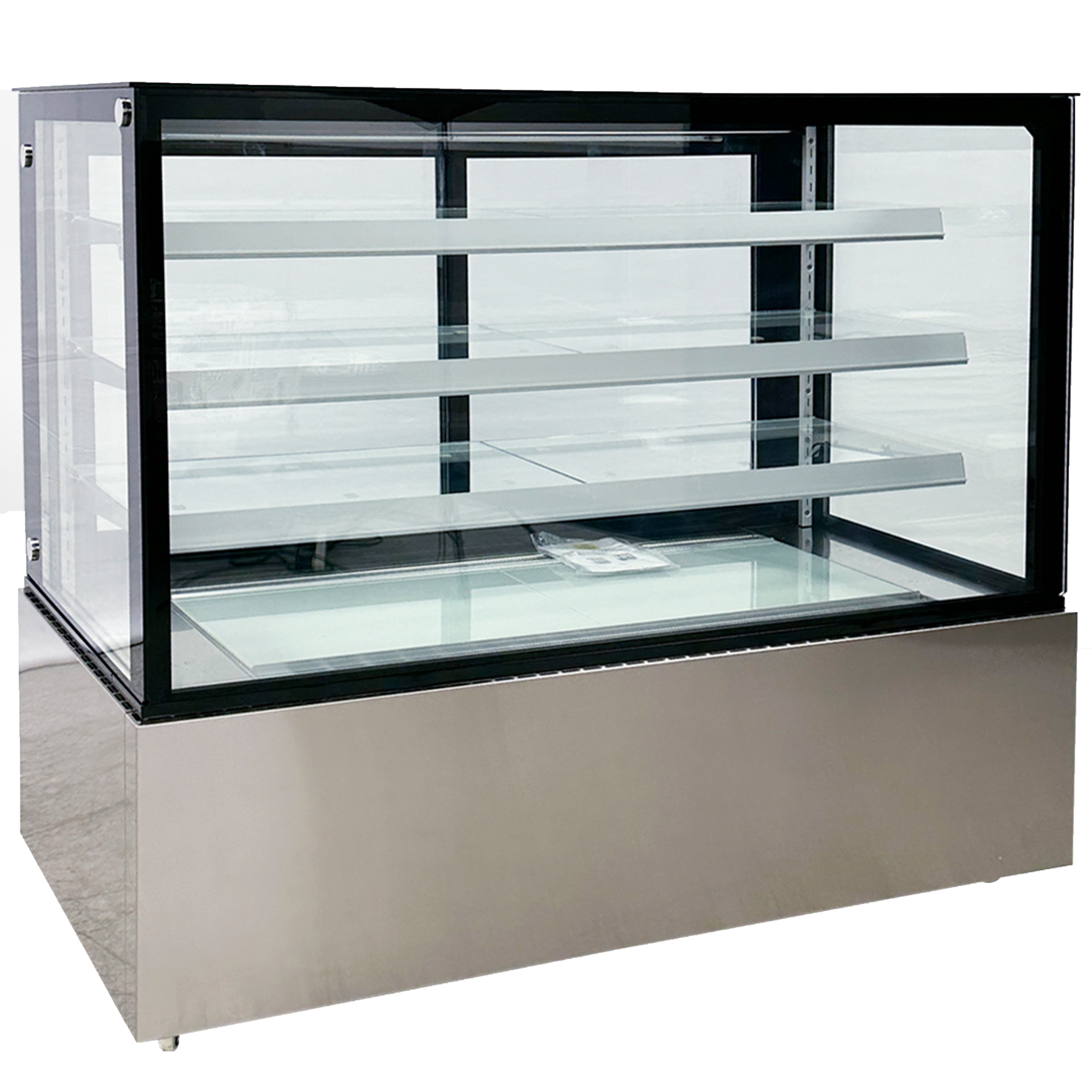 NSF 60 in. Commercial Galss Door Refrigerated Bakery Display 24 Cu.Ft. Refrigerator Case in Stainless Steel