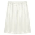 thumbnail image 6 of Nyeemya Half Slip Underskirt Women's Petticoat Lingerie Satin Half Slip Half Slips for Under Dresses 50cm White L, 6 of 7