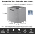 thumbnail image 4 of Storage Cubes 11 Inch Bins-3-Pack, Cotton Rope Woven Baskets for Organizing, Square Storage Baskets for Shelves, Classroom, Kids Toy Bins, Closet, Baby Nursery-Grey, 4 of 14