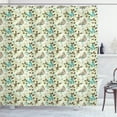 thumbnail image 1 of Ambesonne Abstract Shower Curtain, Monarch Butterfly and Palm, 69"Wx70"L, Teal Green Brown, 1 of 3