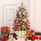 thumbnail image 2 of 2-pack 3 ft pre-lit mini artificial christmas tree con 78 leds y elk base, 2 of 7