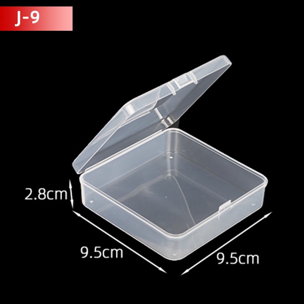 Caja de almacenamiento de PP, Mini contenedor de caja de plástico transparente, caja de embalaje rectangular cuadrada para joyería, cuentas, artículos pequeños, 5 uds./10 Uds.