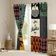 thumbnail image 3 of Retro Rustic Lodge 30%-50% Blackout Curtains , Cabin Farmhouse Curtains 42"Wx63"L, Hunting Bear Deer Curtains & Drapes Forest Adventure Country Patchwork Window Curtains Camper Room Decor, 3 of 5