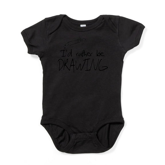 CafePress - I'd Rather Be Drawing - Cute Infant Bodysuit Baby Romper - Size Newborn - 24 Months