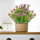 thumbnail image 3 of Flores artificiales, flores falsas, flores artificiales, 5 piezas surtidas de flores artificiales con hojas de eucalipto y pensamientos, ideales para la decoración del hogar en interiores y exteriores, 3 of 5