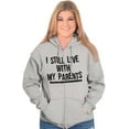 thumbnail image 3 of Still Live With My Parents Single Zip Up Hoodie Men's Women's Brisco Brands X, 3 of 6