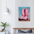 thumbnail image 4 of COMIO  Pink Cowgirl Boots Room Decor, Girly Western Paintings for Apartment, Coastal Cowboy Boot Wall Art Prints for Teen Girls Bedroom, 4 of 5