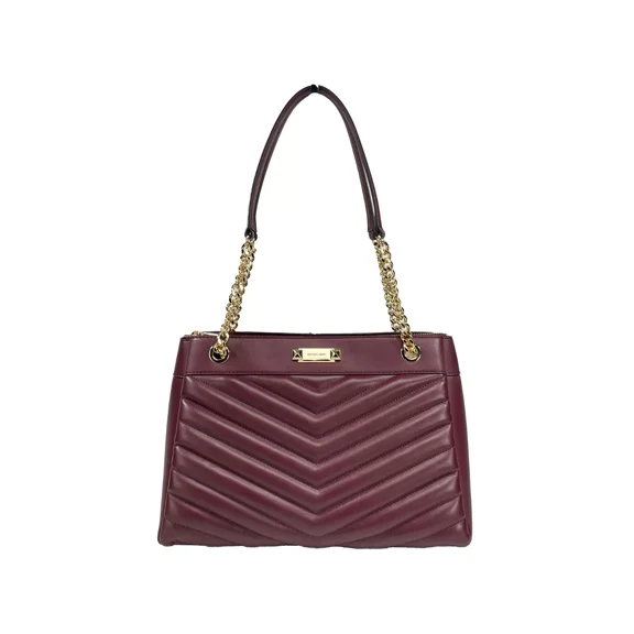 Michael Kors Whitney Medium Quilted Tote Bag Oxblood