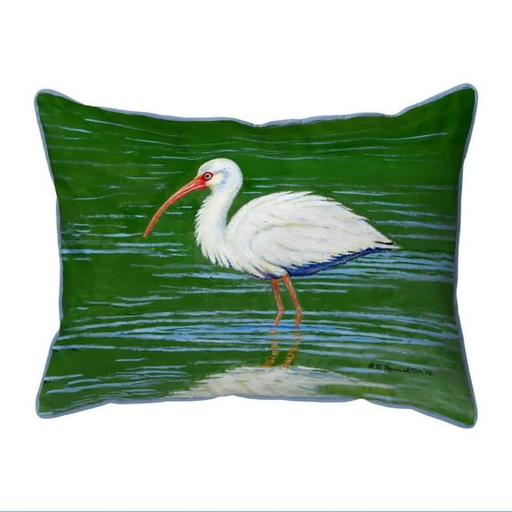 Betsy Drake Dick's White Ibis Large Indoor/ Outdoor Throw Pillow