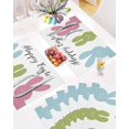 thumbnail image 5 of Easter Placemats Set of 6, Cute Bunny Placemat for Dining Table Decorations, Blue Green Pink Place Mats, Spring Table Mats for Kitchen Dinner Seasonal Holiday Party Decor, 5 of 6