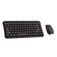 thumbnail image 2 of de ratón con inalámbrico de 85 silencioso Mini portátil con tapa de tec redonda retro Diseño elegante para computadora Soledad Teclado inalámbrico mouse, 2 of 6