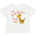 thumbnail image 3 of Inktastic My Great Grandma Loves Me- Cute Giraffe Boys or Girls Baby T-Shirt, 3 of 5