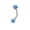 Blue, variant on BodyJewelryOnline Curved Eyebrow Ring Surgical Steel with CZ Gems 5 Colors Available Men Women