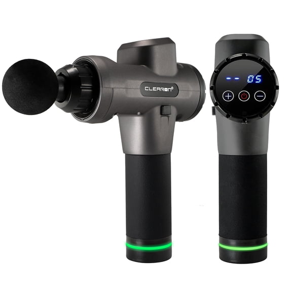 CLEARON Professional Handheld Deep Tissue Muscle Gun Massager for Athletes 1-20 Speed Strength Levels for Muscle Soreness Relieves [Upgraded Version] - Dark Grey