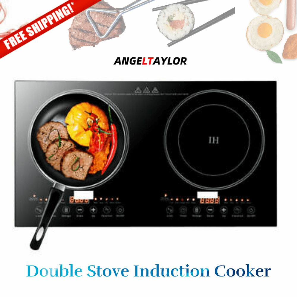 Portable Induction Cooktop Countertop 2400W Dual Cooker Burner Stove Hot Plate