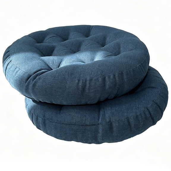 Floor Cushion Pillow Set of 2, Round Large Pillows Seating for Adults, cotton and linen for Living Room Tatami, 23.62 Inch