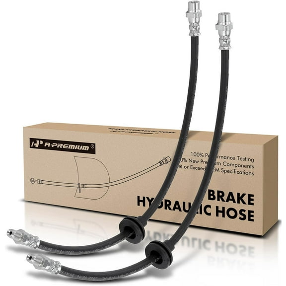 A-Premium Front Driver and Passenger Brake Hydraulic Hose Compatible with BMW Models - X5 2000 2001 2002 2003 2004 2005 2006 - Replace# 34301166118(Pack of 2)