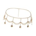 thumbnail image 4 of Cinturón de cadena para la cintura, con dijes de moda, para mujeres y niñas, ropa de novia. Oro, 4 of 8