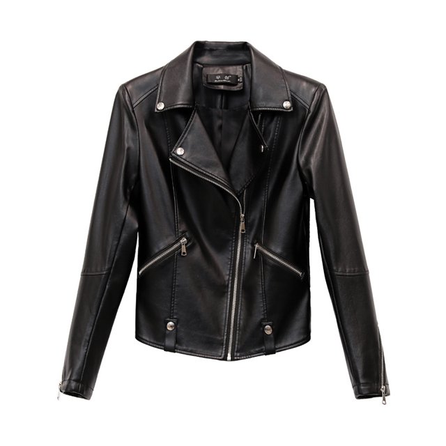 Primavera 2024, chaqueta corta de cuero genuino para mujer, chaqueta de motocicleta delgada, chaqueta de cuero, abrigo para mujer, chaqueta de cuero XXL