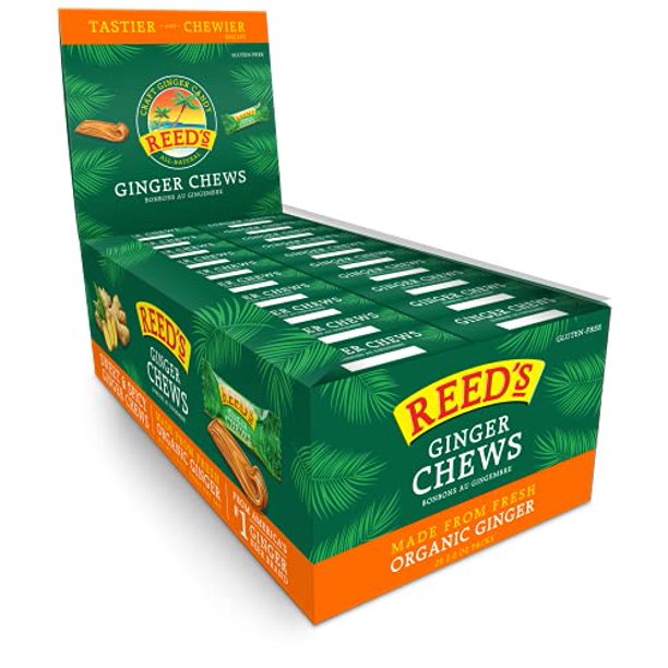 Reed's All Natural Ginger Chews Chewy Ginger Candy Sweet & Spicy