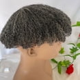 thumbnail image 4 of Toupee For Men Human Hair Men Wigs Hairstyles 360 Men Wave Swiss Full Lace Toupee 1B50 Grey Hair 8x10inch Hair System Kinky Cruly, 4 of 6
