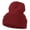 Maroon, variant on Lightning Bolt Embroidered Long Beanie - White OSFM