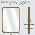 thumbnail image 2 of WallBeyond Wood Frame Rectangle Wall Mirror for Bathroom or Room Decor, 24" × 36", Natural Wood, 2 of 7