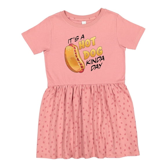 Inktastic It's a Hot Dog Kinda Day Girls Toddler Dress
