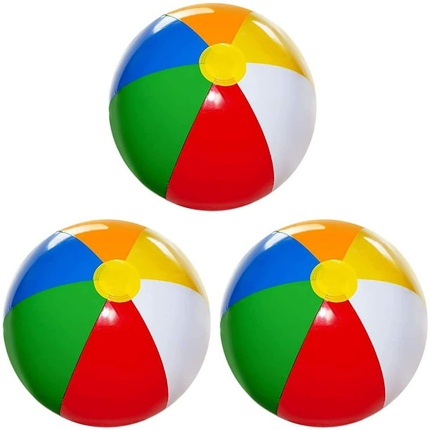 Arc-En-Ciel Plage Balles ( 3 pièces ) , 12 pouces Gonflable