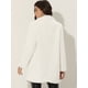 thumbnail image 4 of Abrigo de Invierno con Solapa para Mujer con Bolsillos Chaqueta de Invierno blanco M, 4 of 5