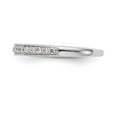 thumbnail image 3 of 14K White Gold Ring Band Wedding Rounded Diamond Round, Size 6, 3 of 7