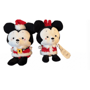Hallmark Better Together Holiday Santa Mickey and Minnie Magnetic Plush New