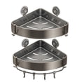 thumbnail image 2 of sunsanly Corner Shower Caddy Easy Installation Storage Rack Suction Cup Style Bathroom Shelf Waterproof Oil-proof Organizer, 2 of 8