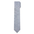 thumbnail image 2 of Jacob Alexander Boys' Prep Seersucker Striped Pattern Regular Self-Tie Neck Tie - Navy Blue, 2 of 8