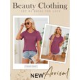 thumbnail image 6 of Nlife Women's Crew Neck Short Sleeve Textured Yoke T-Shirt, 6 of 7