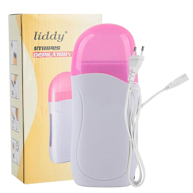 Chauffe-cire électrique portable pour épilation des bras et des jambes, rose et blanc