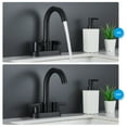 Elegant Matte Black 2Handle Centerset Bathroom Sink Faucet with PopUp