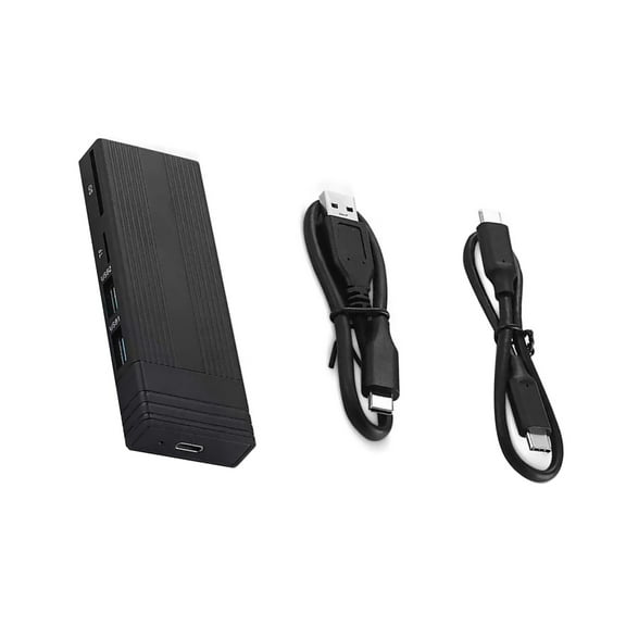 CSYANXING All-in-One M.2 NVMe/SATA SSD Enclosure & USB Hub Solution for Data Backup and Device Connectivity