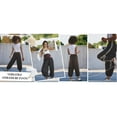 thumbnail image 5 of Lentta Parachute Pants for Women Elastic High Waist Full Twist Hiking Cargo Pants Trousers, 5 of 7