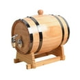thumbnail image 1 of Barril de madera para añejamiento con soporte Barril de vino Regalo Bar Contenedor de vino para enólogo Brandy Cóctel Envejecimiento Barman Licores 1L 18x127x15cm, 1 of 9