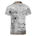 thumbnail image 5 of Blooming Flower Hope Seeds Wind Men Zipper T-shirt Summer Casual Short Sleeve T-shirt Top, 5 of 7