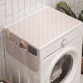 thumbnail image 1 of Damask Washing Machine Organizer, Monochrome Delicate Flower Ornaments Rhythmic Pattern in Soft Pastel Tones, Anti-slip Fabric Top Cover for Washer and Dryer, Pale Eggshell White, by Ambesonne, 1 of 1