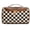 Brown, variant on Vintage Makeup Bag for Women Retro Checkered Cosmetic Organizer Waterproof Handheld Storage Pouch Large Capacity Brown