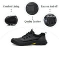 thumbnail image 2 of Mens Lightweight Hiking Shoes Outdoor Wearable Work Shoes Leather Breathable Sneakers Non-slip Driving Shoes Gray 8.5 US, 2 of 7