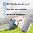 thumbnail image 6 of Sheepskin Seat Belt Covers Pack of 2 - Soft Shoulder Seatbelt Covers for Universal Vehicle Compatibility & Backpacks - Suitable for Adults, Kids, and Infants (Misty Grey,), 6 of 6