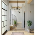 thumbnail image 4 of Progress Lighting Astra 6-Light Chandelier, Antique Bronze, Steel, Space-Age Design, Satin Brass Finish, No Shade, 4 of 15
