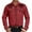Red, variant on Hpapadks Casual Shirts for Men Retro Western Denim Pattern Print Long Sleeve Button Down Lapel Business Blouses Loose Dress Shirts for Men Black L