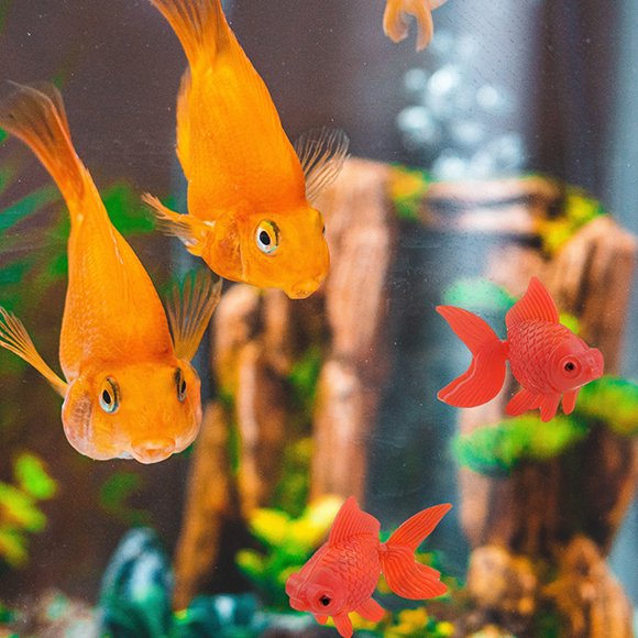 ADDHAT 35Ud De Peces Realistas Para Decorar Peceras Hogar Oficina Color Variado