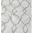 thumbnail image 3 of 2 Pack: Regal Home Collections Geo Lattice Semi Sheer Grommet Top Curtain Panels With a Satin Backing For Privacy - Gray, 84 in. Long, 3 of 7